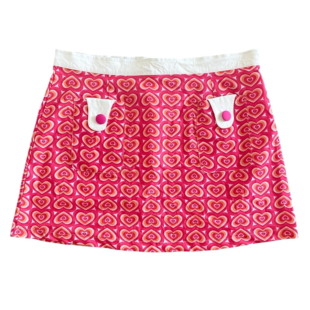 Smak Parlour Heart Print Mini Skirt
